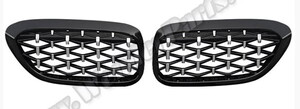 Bmw Panjur Elmas (Diamond) Desen Dış Siyah-İç Krom Set G30