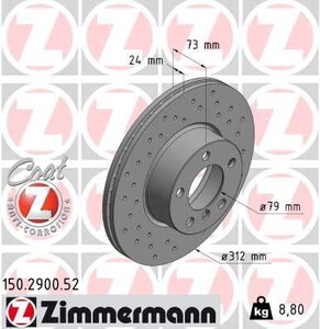 Bmw Fren Disk Ön E90-F30-X1 E84 (Spor Delikli)